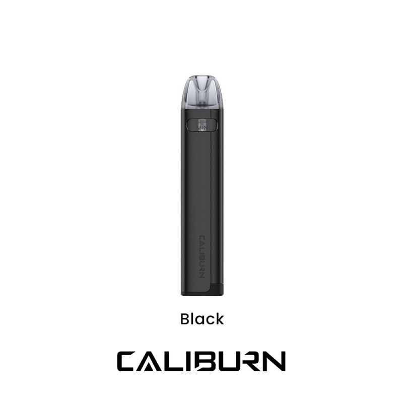 Uwell Caliburn A2S Pod Siyah, şık ve kompakt elektronik sigara.