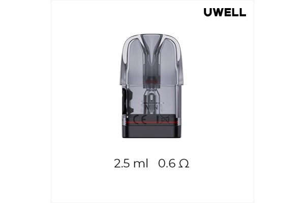 Uwell Caliburn G3 Kartuş 2.5ml 0.6Ω, Şeffaf Siyah Yedek Pod